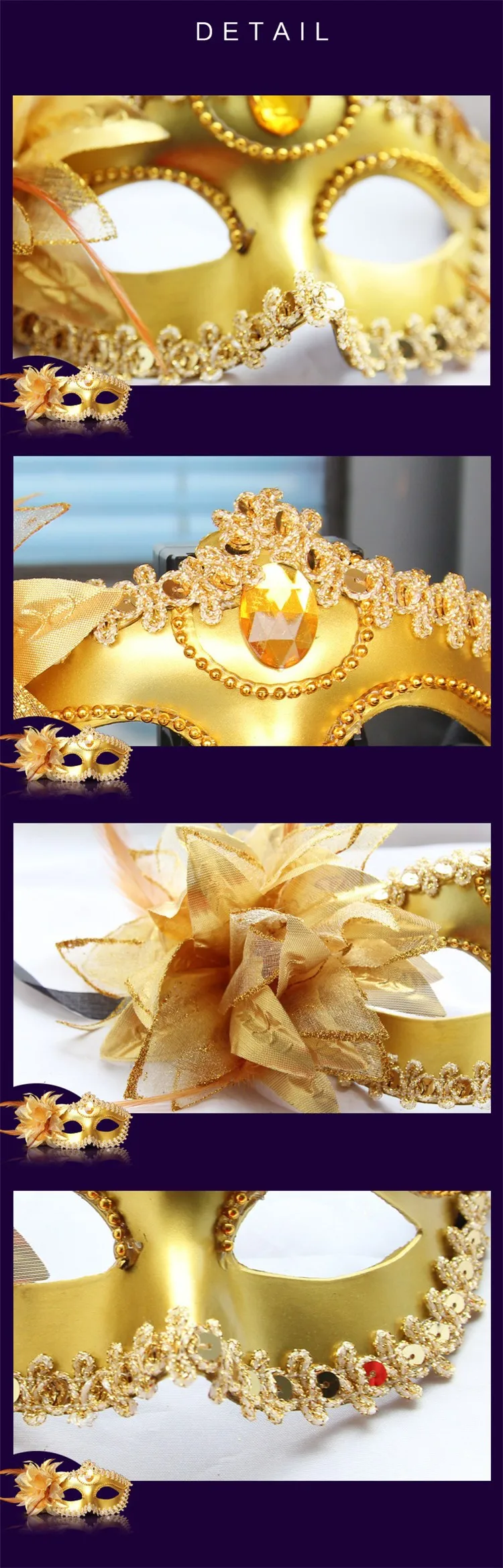 Venice Half Face Lily Feather Mask Fancy Ball Party Princess Mask Masquerade Masks Sexy Woman Eye Mask FA10 (10)