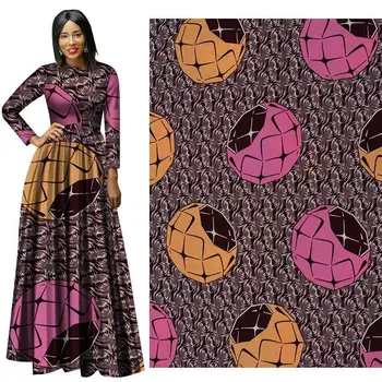 

2020 Ankara Binta Real Wax High Quality African Nigerian Batick Printed Veritable Wax Fabric for Party Dress DIY Materials