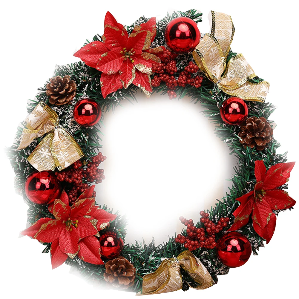 

Wedding Artificial Flower Rattan Wreath PVC Home Decor Hanging Door Wall Window Round Party Garland Christmas Crafts