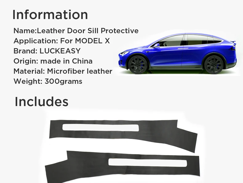 LUCKEASY для Tesla модель X- hide anti Kick Pad Защитная пленка с боковым краем