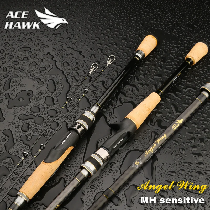 ACE HAWK New 662 702MH Classic Bass Fishing Rod High Carbon Fast Action