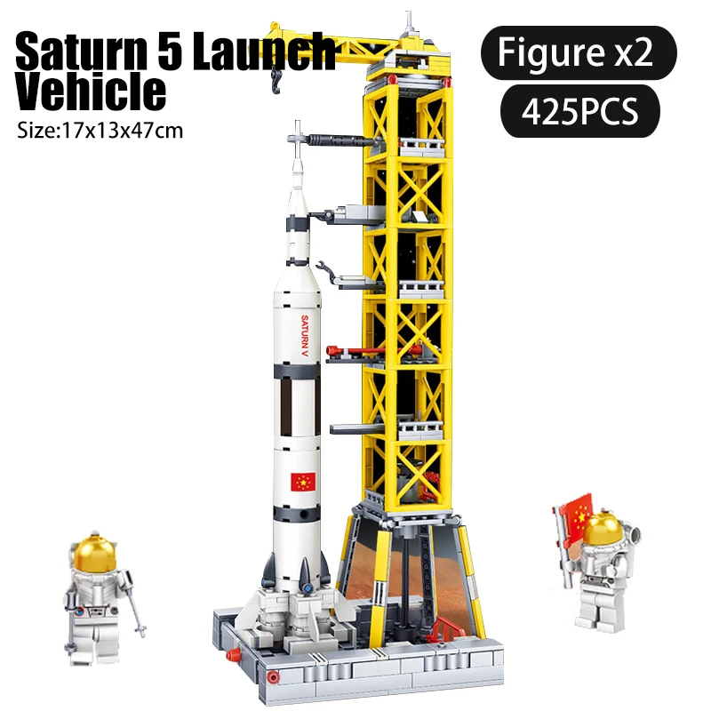 425 шт. космическая техника космический челнок спутниковая пусковая установка космический корабль строительный блок кирпичные игрушки для детей