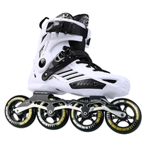 Скоростные роликовые коньки, профессиональные полуботинки, обувь для катания на коньках, 4*110/100 мм, колеса, размер 35-46,, роликовые коньки SH62