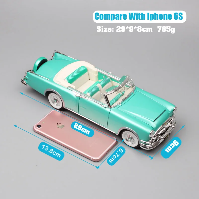 1:18 бренды люкс большой ретро 1953 Packard Caribbean модели автомобилей масштаб литой автомобиль детская коллекция