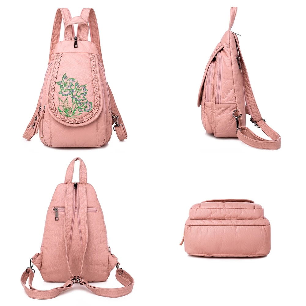 Новинка женский рюкзак с вышивкой орхидеи повседневный 3 в 1 для девочек