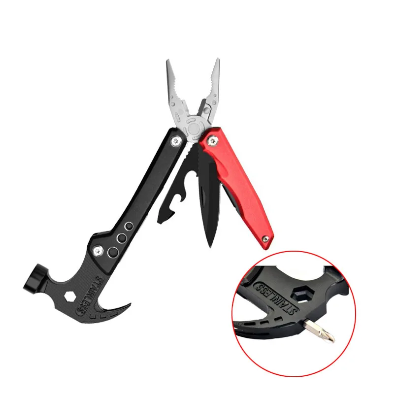 

Multitool 12 Multi-functional Car Safety Hammer Portable Pliers Kit Stainless Steel Multi Tools for Car Emergency Escape Camping