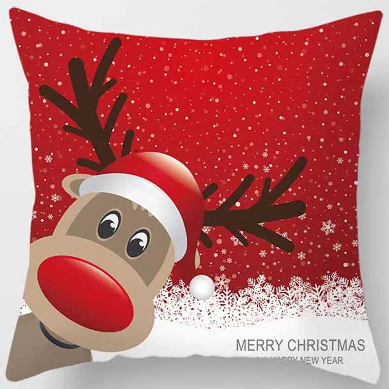 Снеговик на Рождество наволочки для подушки для женщин и мужчин квадратная наволочка милые Мультяшные наволочки размер 45*45 см - Цвет: 10
