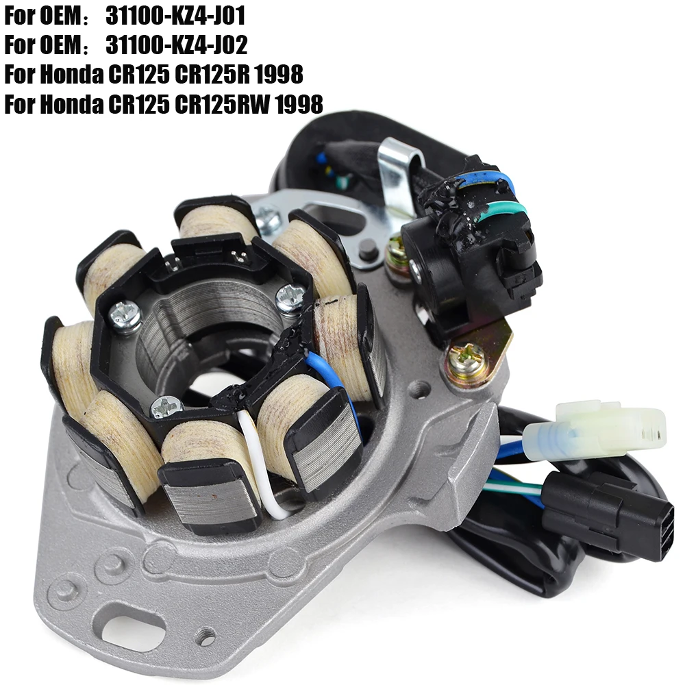 Катушка статора для Honda CR125 CR125R CR125RW 1998 31100-KZ4-J01 31100-KZ4-J02 CR 125R 125RW 125 R RW катушка