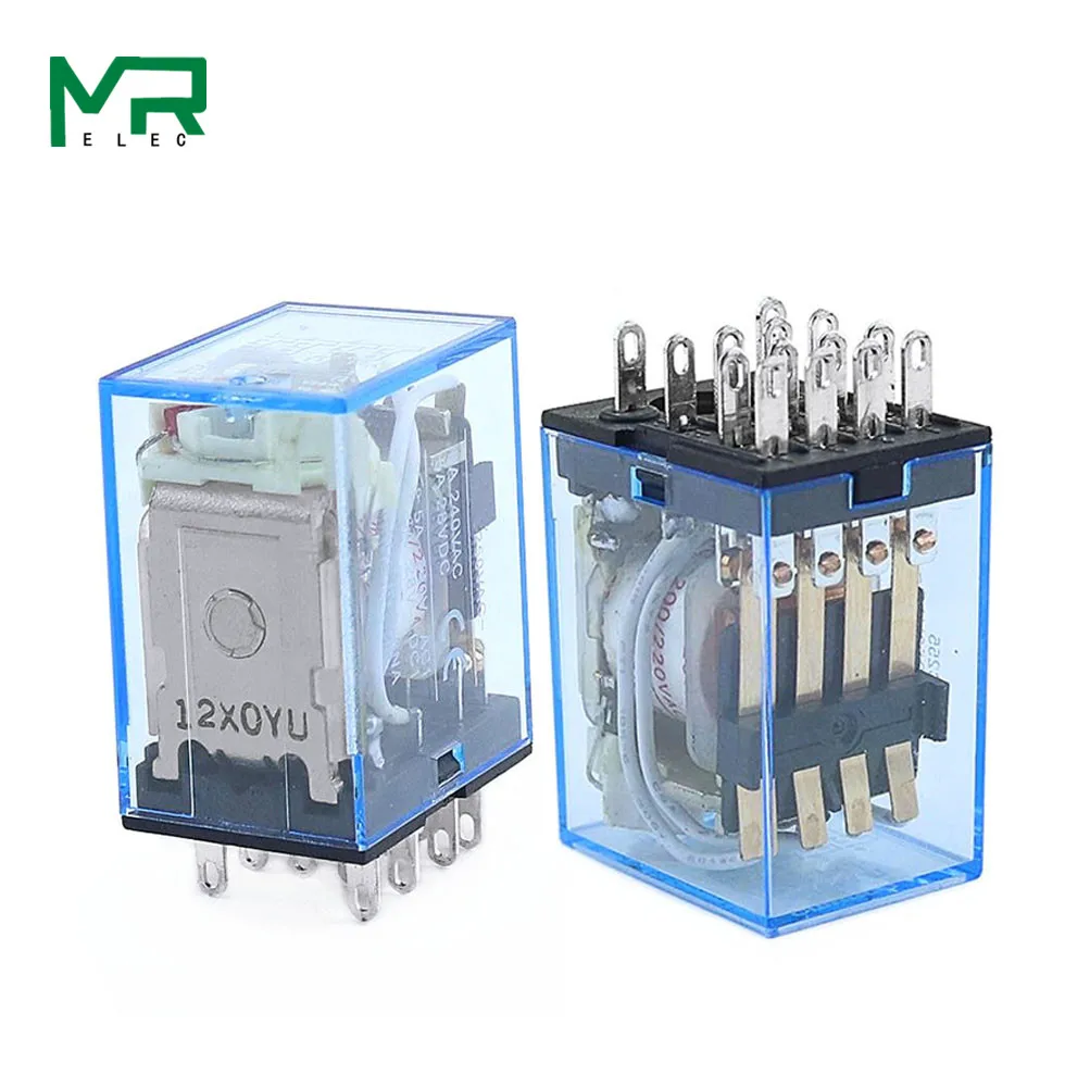 1 шт. небольшое электромагнитное реле MY4NJ AC12V/ 24 В/110 В 220 катушка 4NO 4NC|Реле| |