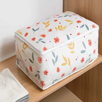 

Quilt Storage Bag Wardrobe Organizer Large Square Pillow Clothes Packing Bags With Zipper Moisture-Proof Finishing Bag