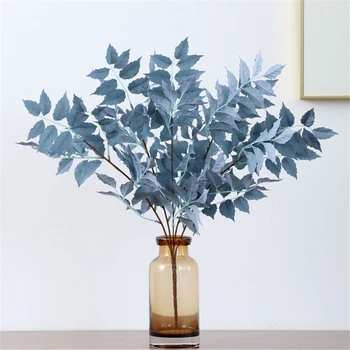 

Blue Campsis Leaf Artificial Plantas Artificial Flower Bouquet Campsis Leaf Fakes Plantas Home Decoration Accessories Plantas