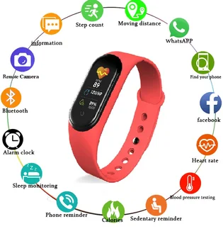 

M5 Smart Watch Women Bluetooth Call/Music Smart Band Waterproof Heart Rate Blood Pressure Men Health Wristband Smart Bracelet