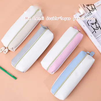 

Fashion Double layer Pencil case for Girl Cute pencil box stationery pouch pen bag office school supplies zakka
