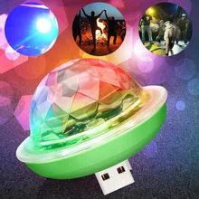 Mini lumière d'ambiance Led USB pour voiture, DJ RGB, son musical coloré, Interface USB pour fête, ambiance de vacances, lampe de coffre intérieure