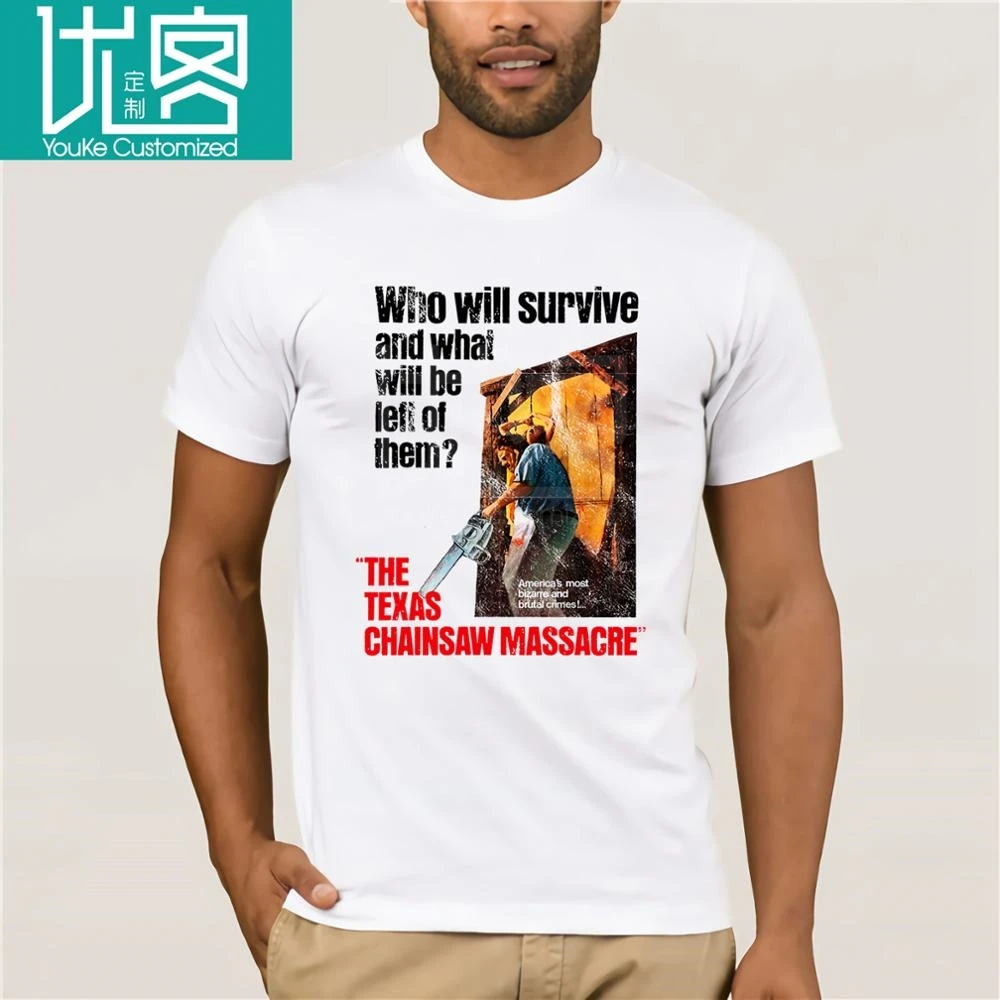Футболка TEXAS CHAINSAW MASSACRE LEATHERFACE 70s Ретро Винтаж фильм ужасов 100% хлопок короткий