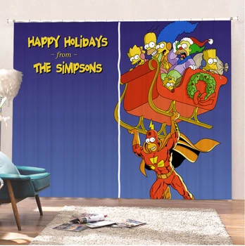 

Merry Christmas Window Curtain 3D Print Home Textile Curtains 2 Panels Curtain New Year Drapes Festival Happy Holiday Curtain