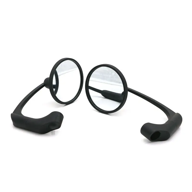 Nuoxintr Black 8mm 10mm 1 Pair Motorcycle Mirrors Side Rearview Mirror Aluminum Motorcycle Mirror for Universal Harley Davidson