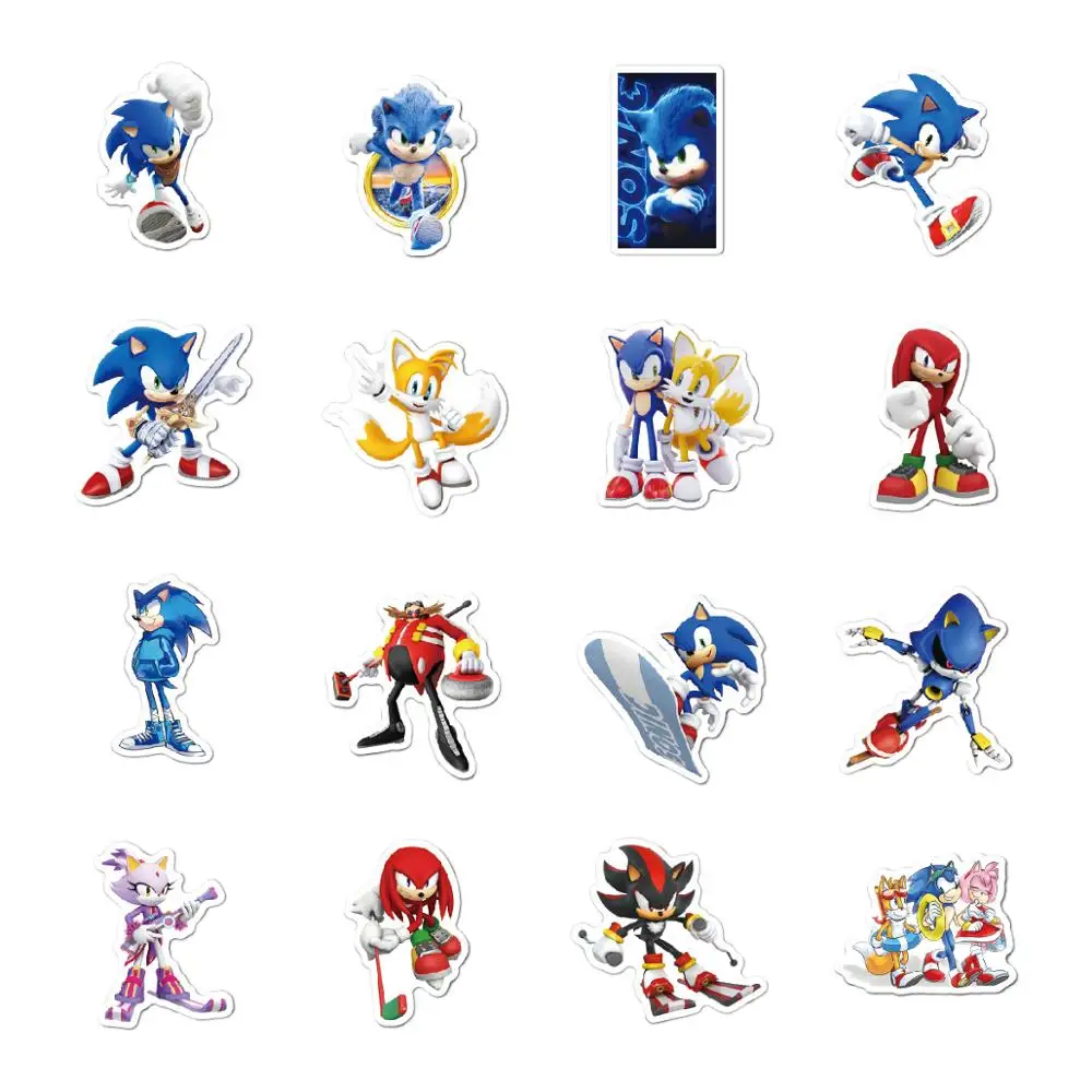 Аниме 50 шт в наборе игра Sonic зубная щётка Стикеры s DIY мотоциклетная дорожная