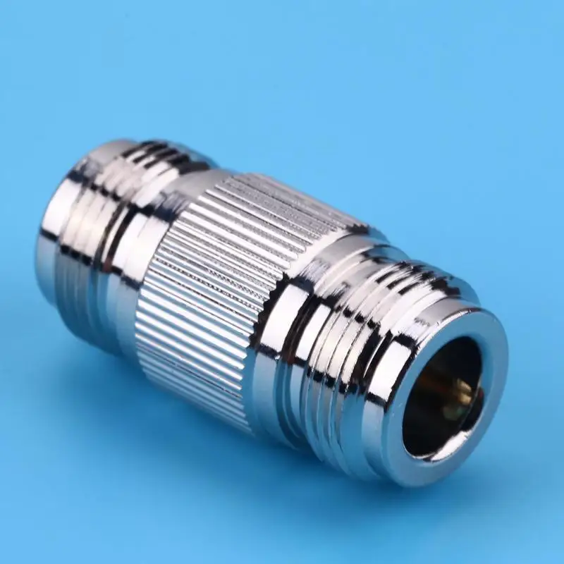 N Type двойной разъем типа мама медный RF Coax адаптер Серебряный Цилиндрический