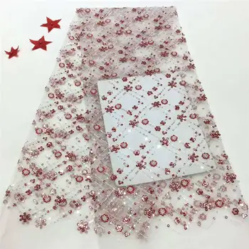 

Latest Nigerian Laces Fabrics 2020 High Quality Lace African Laces Fabric For Wedding French Tulle Lace Material NI2424-2