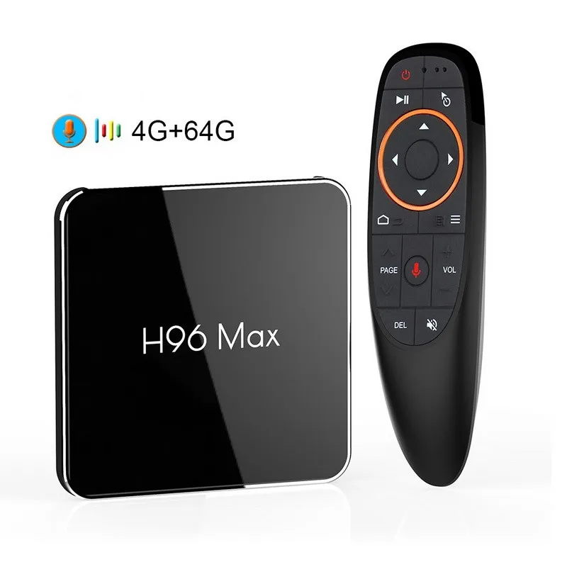 4G 64G Vocie Type ТВ-приставка Android 8,1 2 ГБ/4 ГБ DDR4 Ram 16 Гб/32 ГБ/64 Гб rom H96 Max X2 4K Smart tv Box - Цвет: 4G 64G Vocie Type