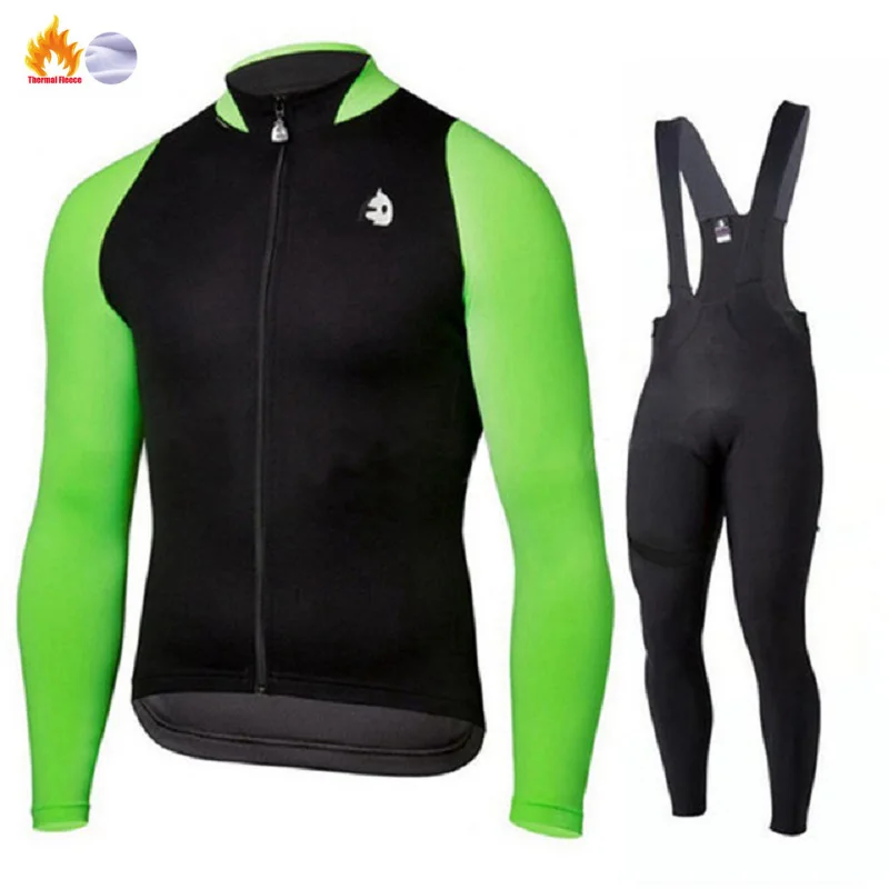 Set 2 Зимняя Теплая Флисовая качественная одежда Etxeondo для велоспорта, длинный комплект MTB, одежда для велоспорта, спортивная одежда для горного велосипеда, ropa ciclismo - Цвет: Set 2