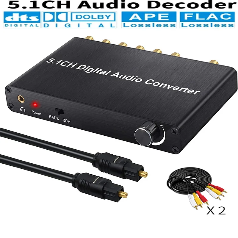 NFS Convertir DTS/AC3 Audio numérique Type analogique Audio 5.1 à Sortie stéréo numérique à décodeur Audio SPDIF/Coaxial/Entrée stéréo 