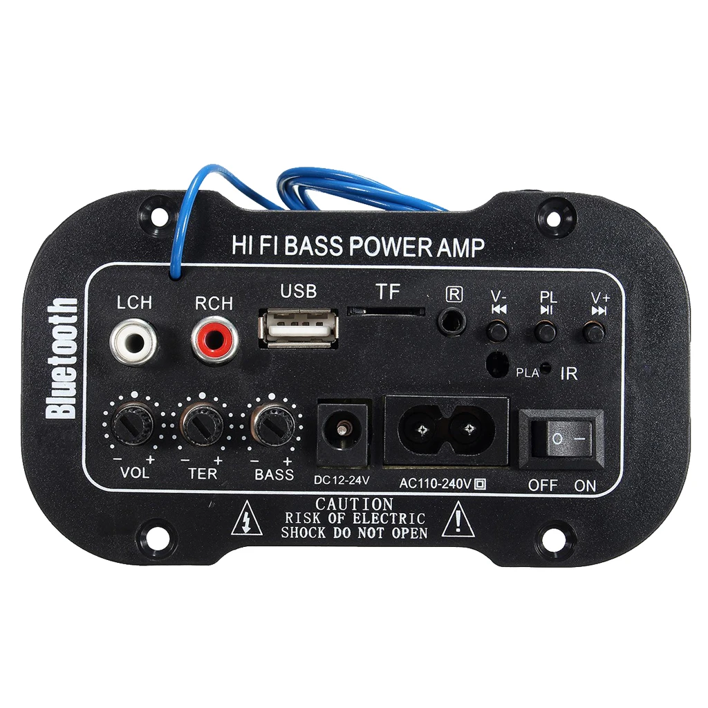 5 Inch 220V Bluetooth Power Amplifier Car Stereo Player USB TF AUX