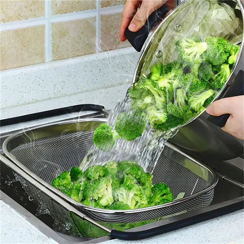 Storage Basket metal Wire Bathroom Shelves Organiser Filter basin Mesh kitchen Storage CD - Цвет: A
