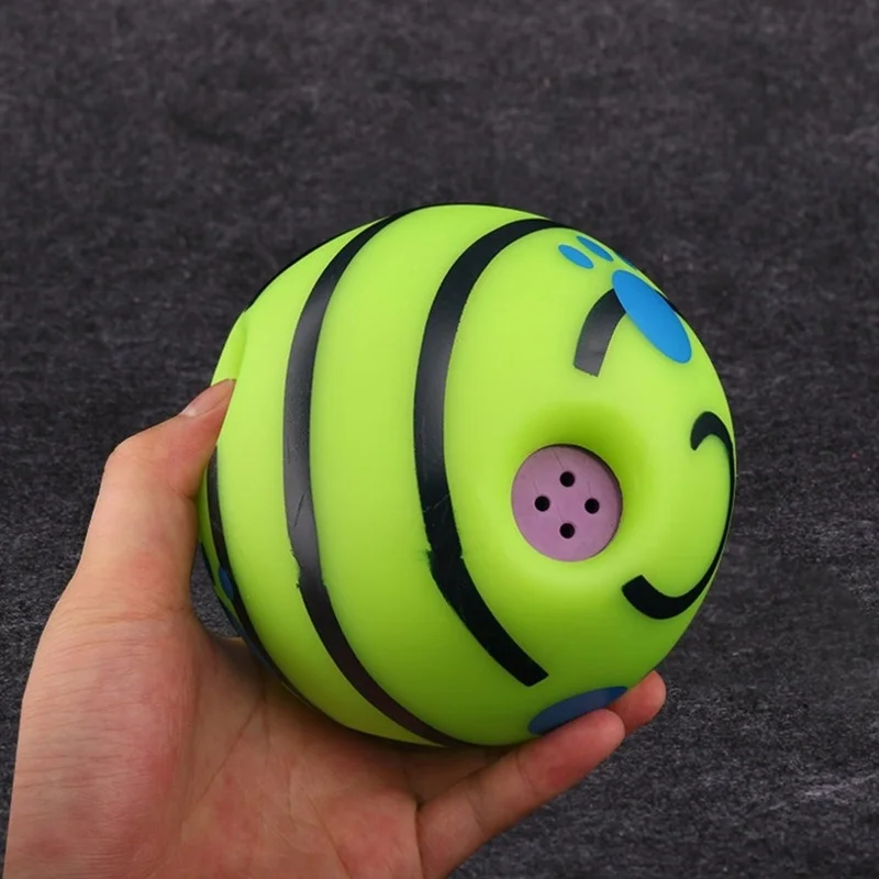 

Wobble Wag Giggle Ball Dog Toy Indoor Outdoor Pet Fetch Game Fun Training Sound 15cm Cats Dogs toy