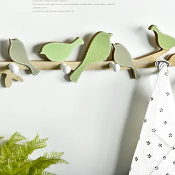 

Elegant style Nordic creative bird clothes hook retro old door porch fitting room decorative hook bearing strong wall hanging ke