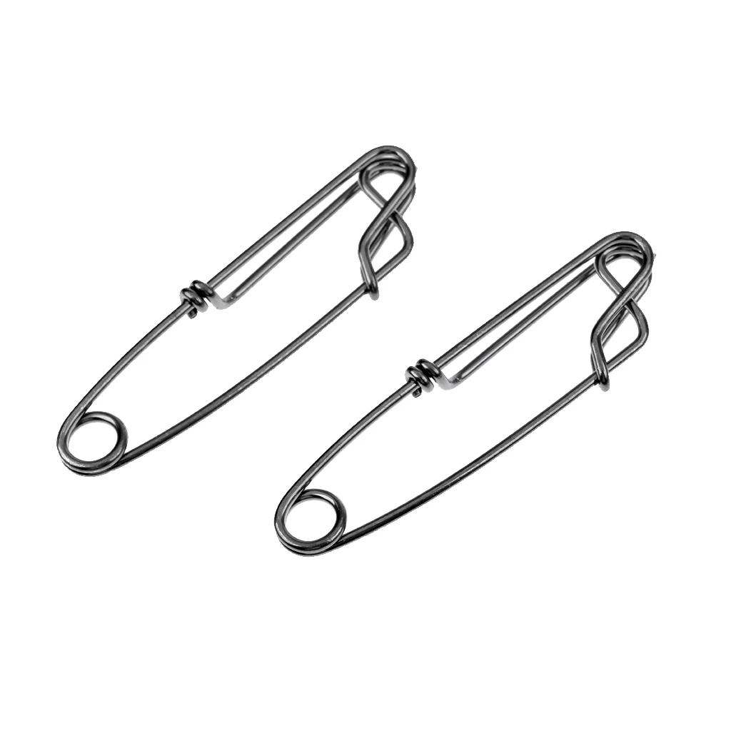 10Pcs Stainless Steel  Long Line Clips Ocean Boat Fishing Longline Snap Long Line Clips Float Line Tuna Clip Fishing Tools