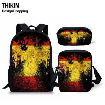 

THIKIN Spanish Flag Printed Set School Bags For Kids Boys Schoolbags Women Men Travel Stylish Backpack Students Book Bag 2020