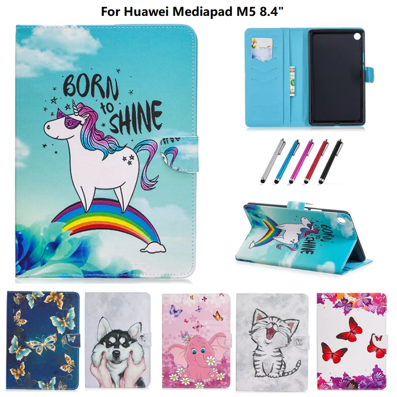 Kawaii Cat щенок чехол для планшета Huawei MediaPad M5 8 4 дюймов SHT-AL09 SHT-W09 Медиа Pad Funda Coque |