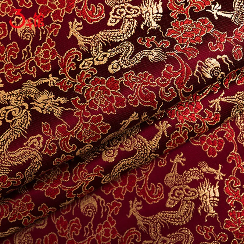 Китайский стиль атласная жаккардовая парча ткань для шитья дивана и DIY Cheongsam и традиционный китайский костюм TJ0426