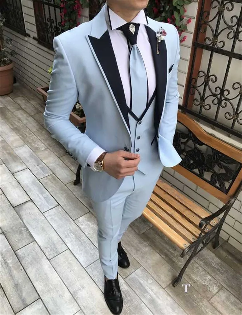 

Beige Men Suits 3 Pieces Slim Fit Business Gentleman Suits Groom Noble White Tuxedos for Formal Wedding Suit (Blazer+Pants+Vest)