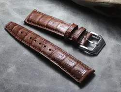 20 21 22 мм Высокое качество крокодиловая кожа черный ремешок Модный узор ручной работы роскошные качественные часы ремешок для серии IWC
