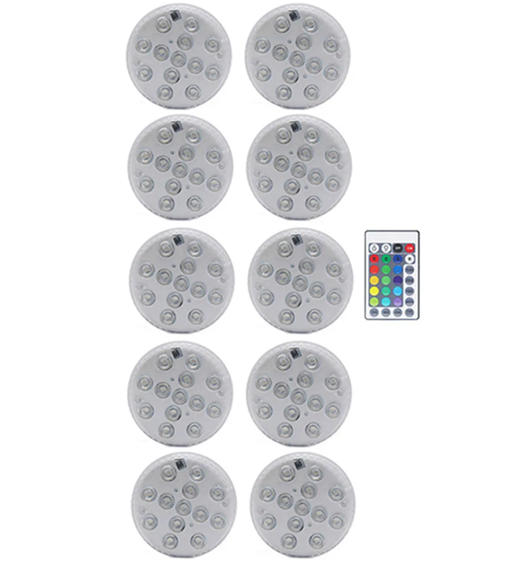 swimming pool lights underwater New 13 LED Submersible Light With Magnet and Suction Cup 16 Colors Underwater Led Pool Lights for Vase,Fishtank,Wedding underwater led boat lights Underwater Lights