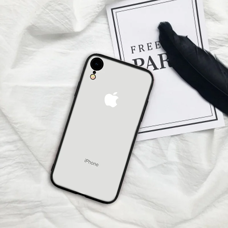 Phone Case For iphone 11 xr x 8 7 6 case Clear Matte Cover Transparent Rubber lip Shock-Absorbing Bag Acrylic angle | Мобильные
