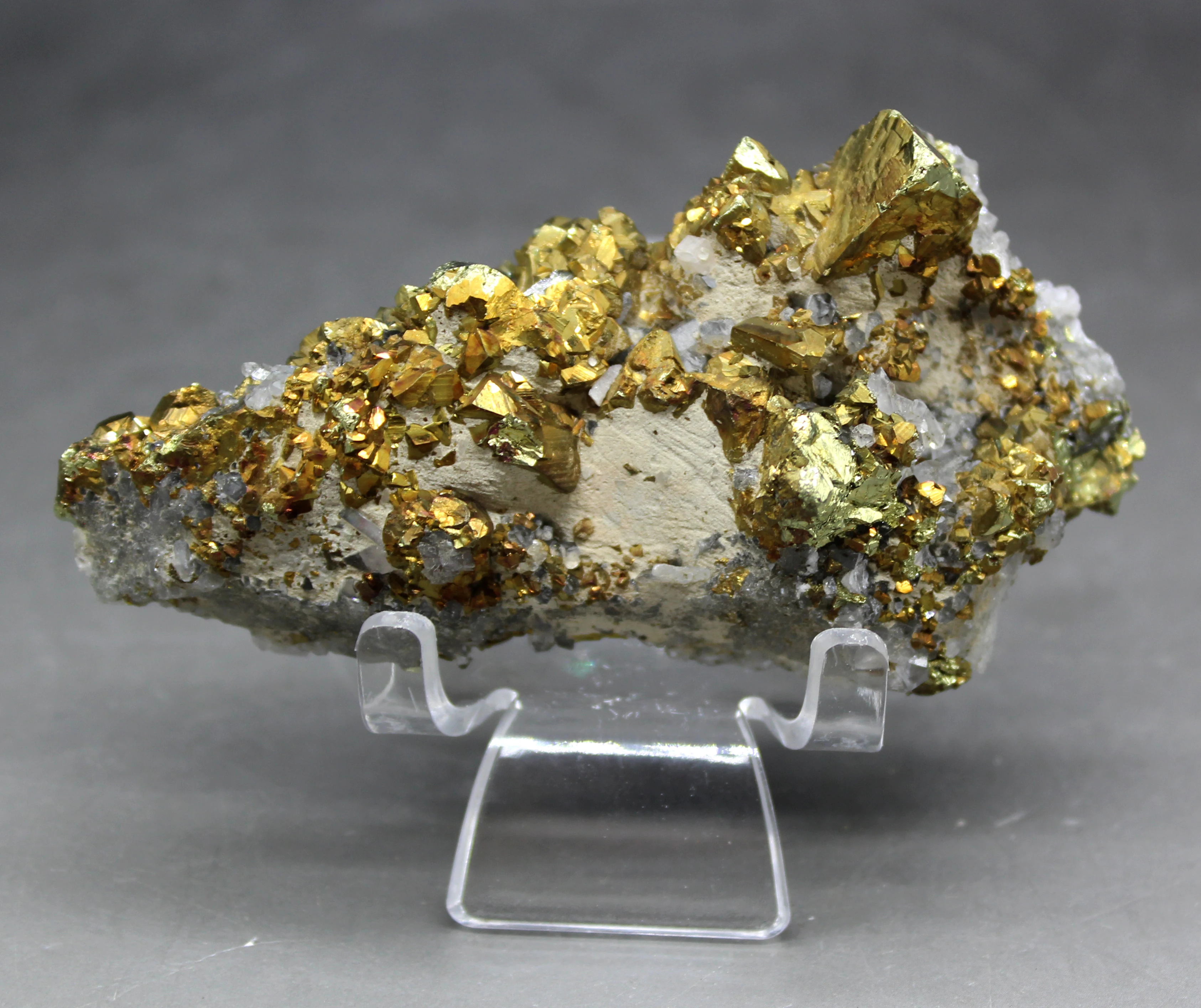 123 г натуральный Блестящий chalcopyrite и кристаллический симбиотический минеральный