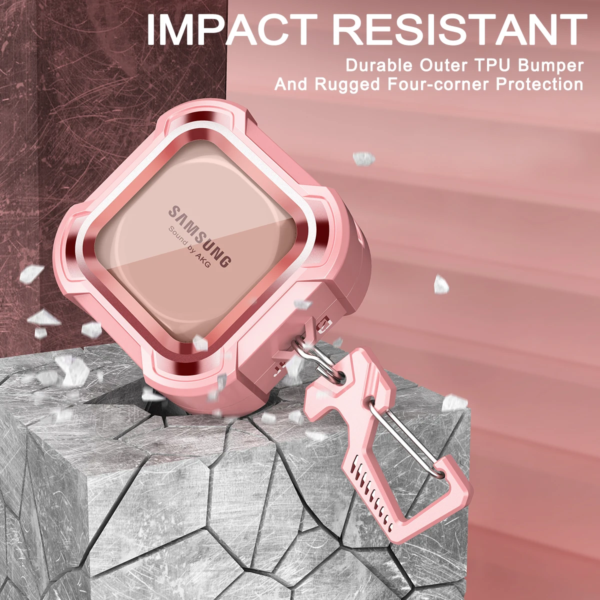 Wireless Earphone Charging Box For Samsung Galaxy Buds Live Bluetooth Headset Protective Shockproof Cover Box With Buckle