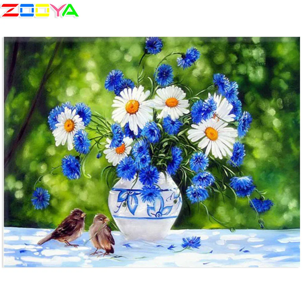 ZOOYA цветок алмазная вышивка животные пейзаж птицы Алмазная мозаика крестиком