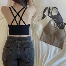 Top de tubo para mujer, bralette con espalda de belleza, Sujetador deportivo sin costuras para niña, ropa interior para mujer, lencería sexy, sujetadores de realce