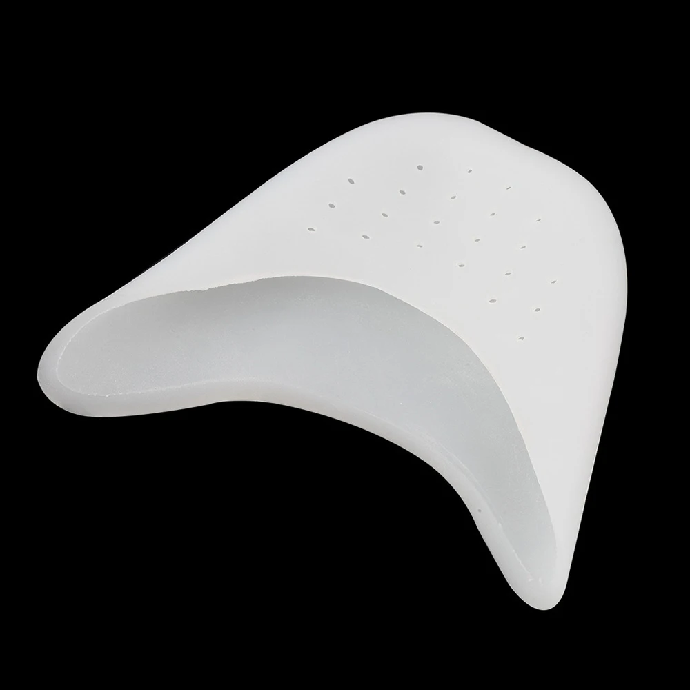 1 Pair Silicone Gel Dance Point Pads for Ballet Dancing Foot Tip Protector with Air Hole Breathable Sole Shock Absorbing Inserts