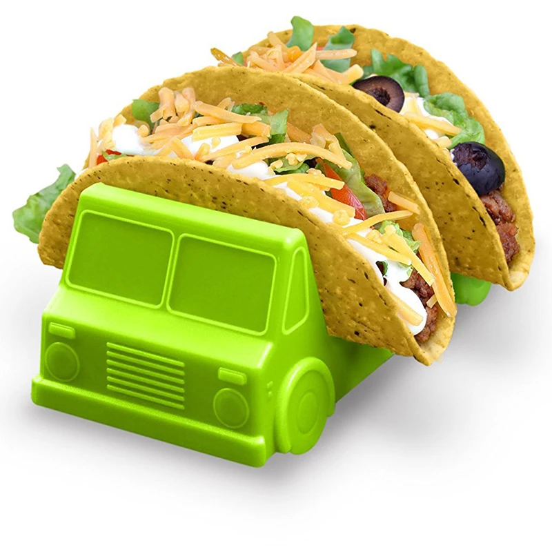 Display Stand For Pizza Cake PP Taco Rack Durable Wave Food Container Mexican Pancakes Rack Kitchen Tool 14.5X7.5X6.5CM LBS