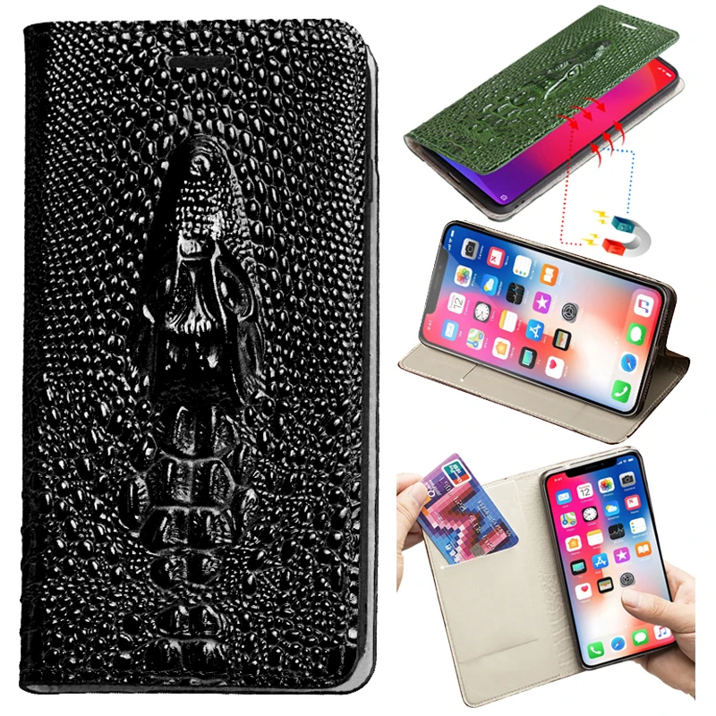 Кожаный флип чехол для телефона Samsung A51 A71 A10 A20 A30 A40 A50 A50S A60 A70 A5 A7 A8 Plus J3 J5 J6 J7 Dragon