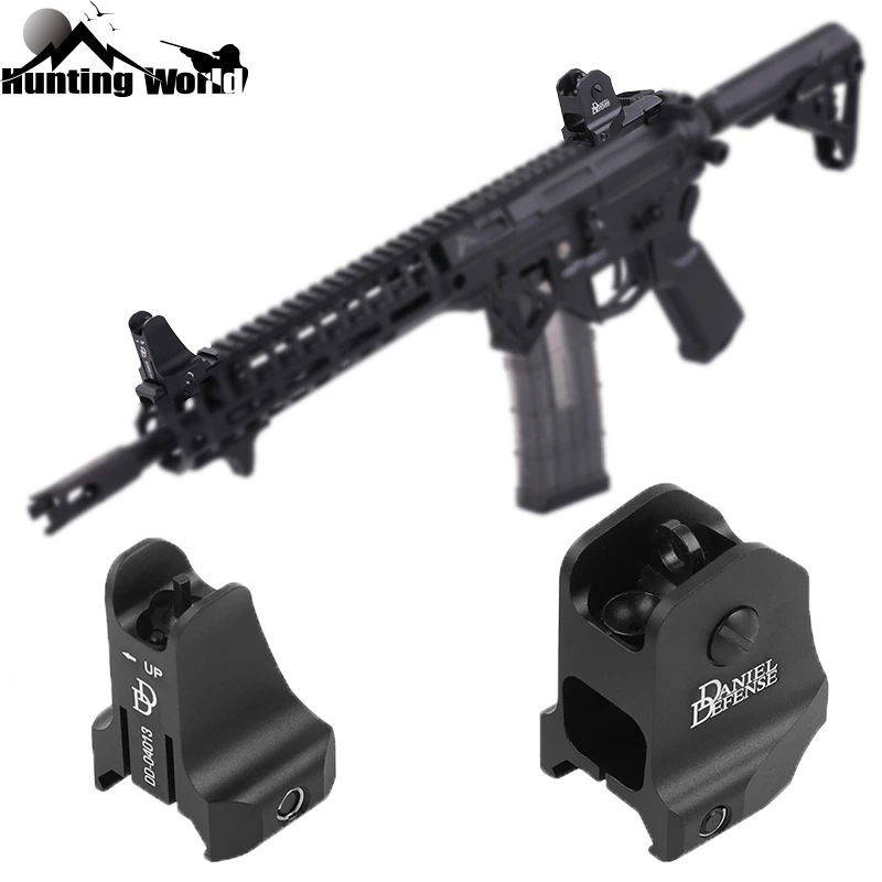 Tactical Cnc Dd Fixed Front Rear Iron Sight Combo Set Windage