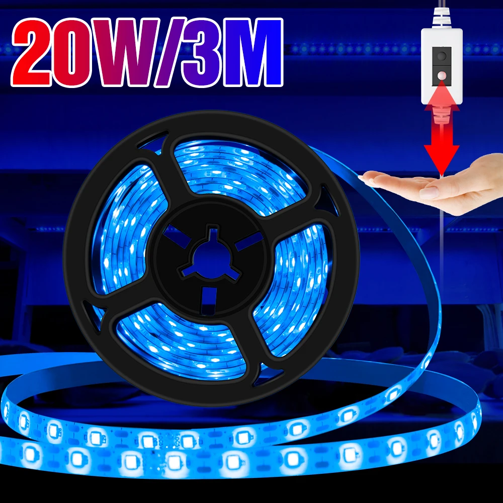 

USB Greenhouse Phyto Grow Light Strip LED Full SpectrumTape Hand Sweep Plant Lamp LED Waterproof Flower Seed Growing Lights 5V