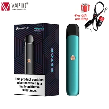 

Gift! Original Vaptio Razor KIT Pod Vape mini Kit 550mah Vaporizer Pen 11.5W output power 2.0ml tank Electronic Cigarette Kit
