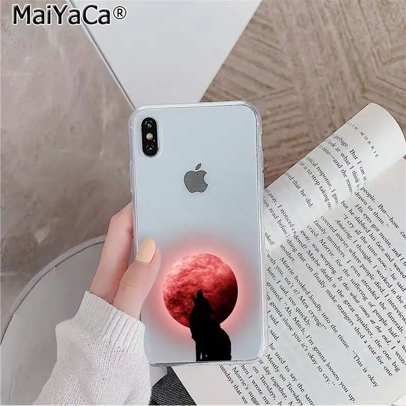 MaiYaCa животное волк на заказ фото мягкий чехол для телефона для iPhone 11 pro XS MAX 8 7 6 6S Plus X 5 5S SE XR